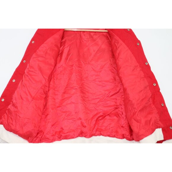 Vintage Vogue Looney Tunes Embroidered Red Bomber Jacket Medium - Picture 13 of 16